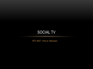 Social tv