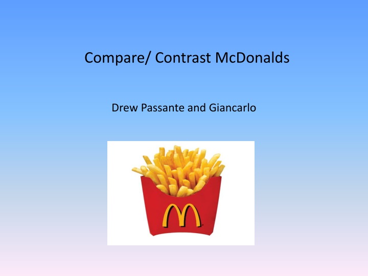 compare contrast mcdonalds