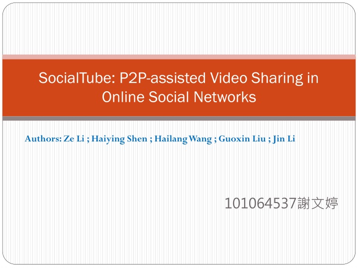 socialtube p2p assisted video sharing in online social networks