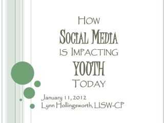 How Social Media is Impacting YOUTH Today
