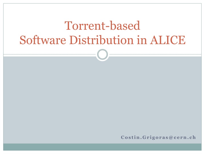 torrent based software distribution in alice