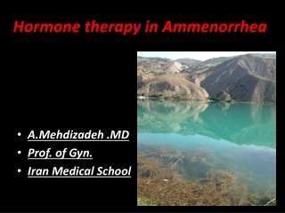 Hormone therapy in Ammenorrhea
