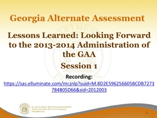 Georgia Alternate Assessment