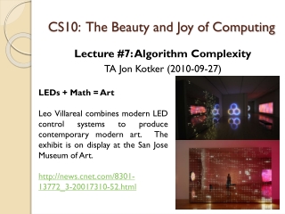 CS10: The Beauty and Joy of Computing