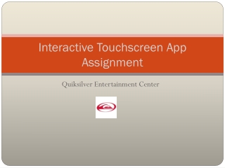 Interactive Touchscreen App Assignment