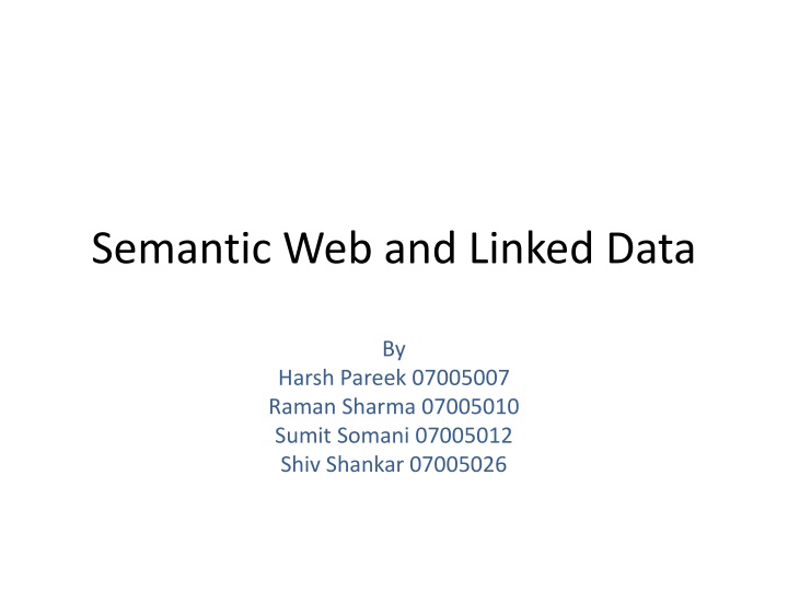 semantic web and linked data