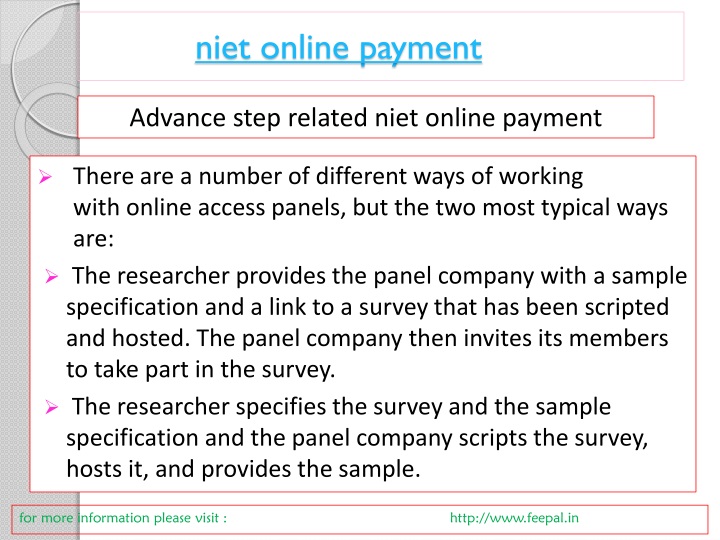 niet online payment