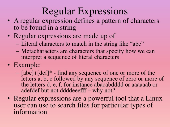 regular expressions