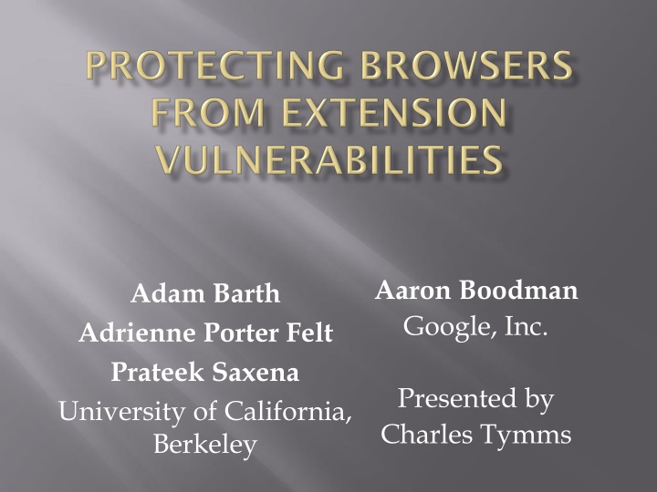 protecting browsers from extension vulnerabilities