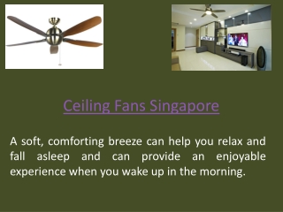 Ceiling Fans Singapore