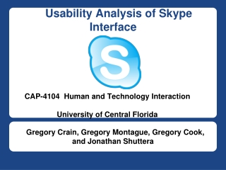 Usability Analysis of Skype Interface