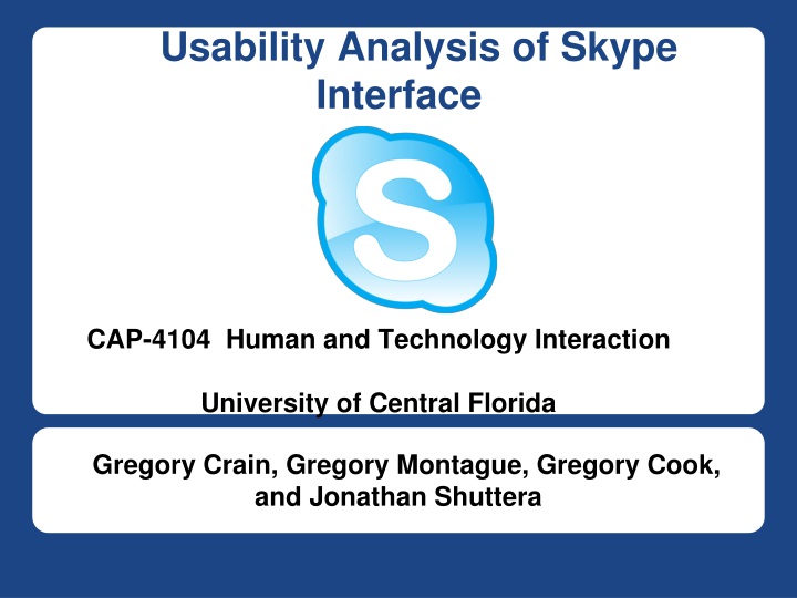 usability analysis of skype interface