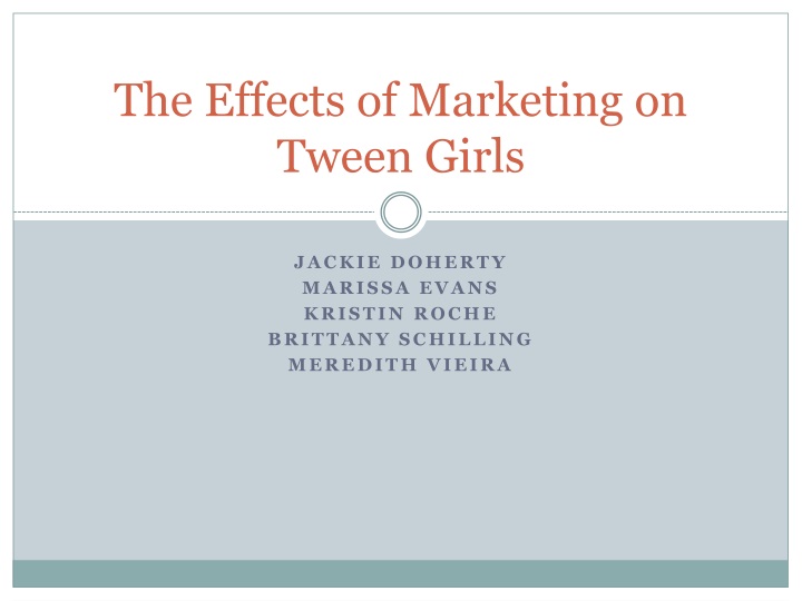 the effects of marketing on tween girls