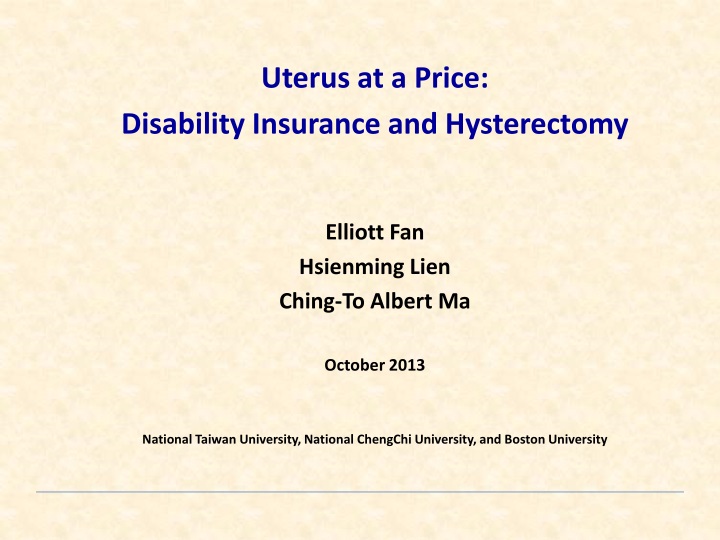 uterus at a price disability insurance