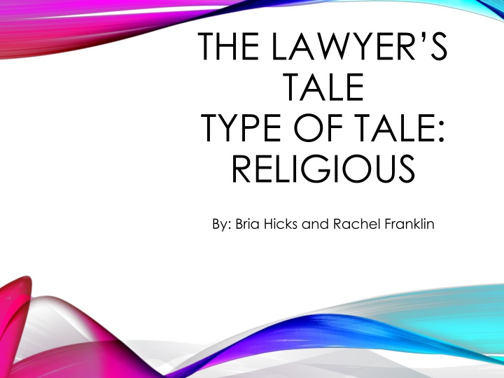 the lawyer s tale type of tale religious