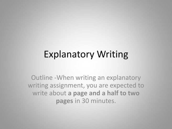 explanatory writing