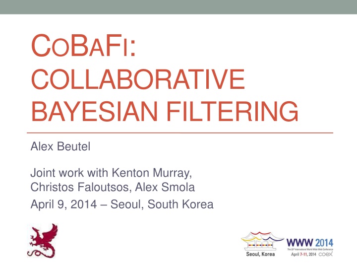cobafi collaborative bayesian filtering