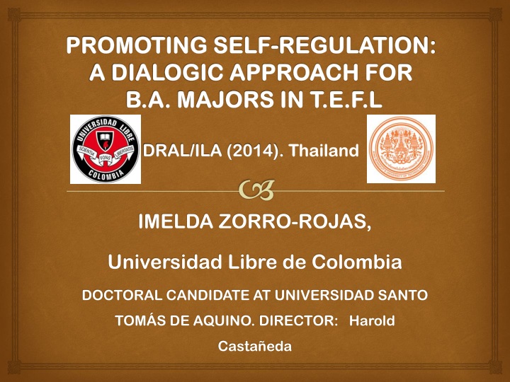 promoting self regulation a dialogic approach for b a majors in t e f l dral ila 2014 thailand