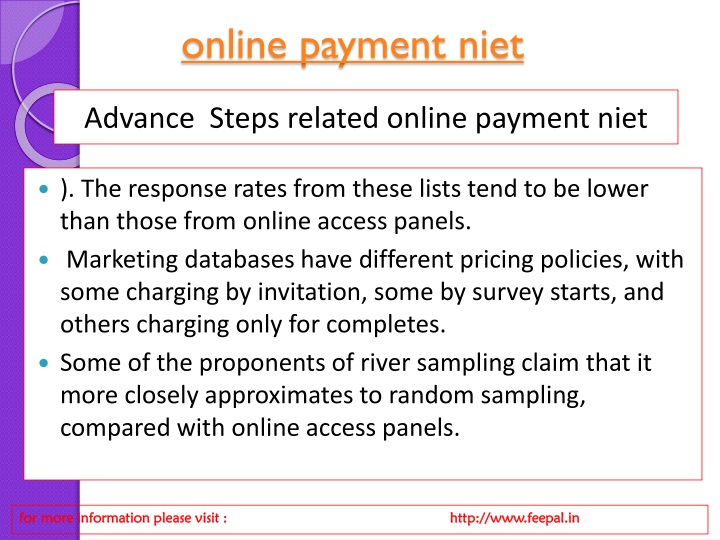 online payment niet