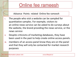 Anything You Must Learn Before submited online fee rameesh