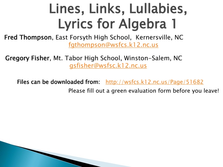 lines links lullabies lyrics for algebra 1