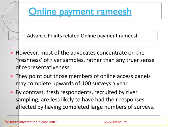 online payment rameesh