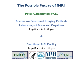 Peter A. Bandettini, Ph.D. Section on Functional Imaging Methods Laboratory of Brain and Cognition