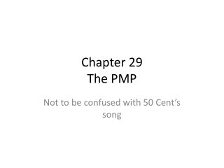 Chapter 29 The PMP