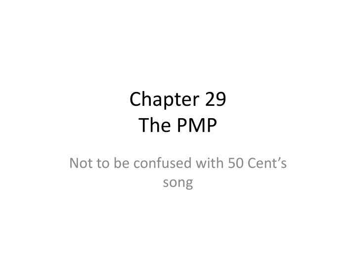 chapter 29 the pmp