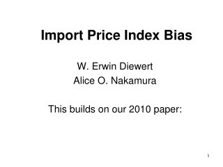 Import Price Index Bias