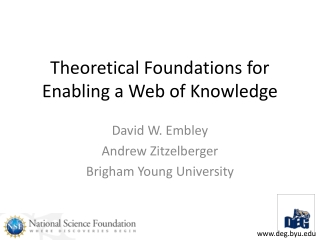 Theoretical Foundations for Enabling a Web of Knowledge