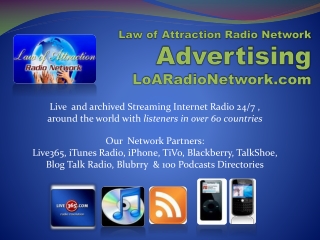 Law of Attraction Radio Network Advertising LoARadioNetwork