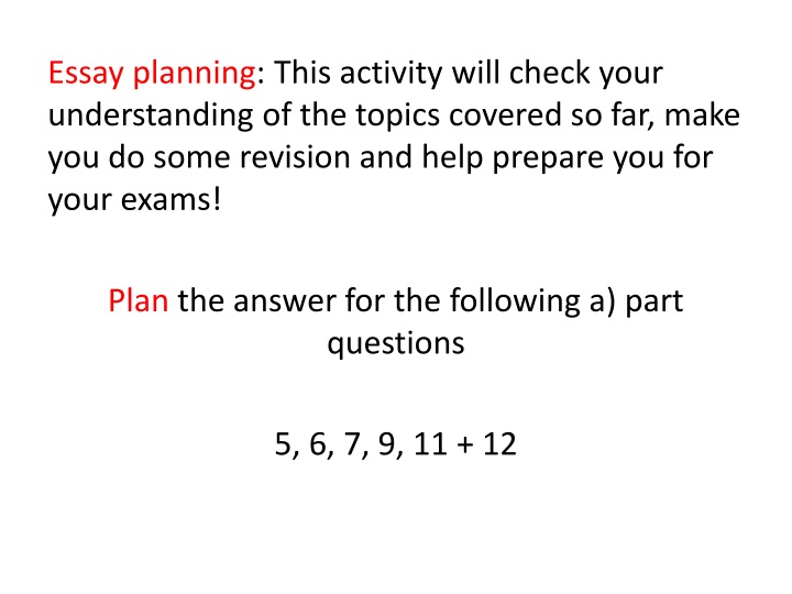 essay planning this activity will check your