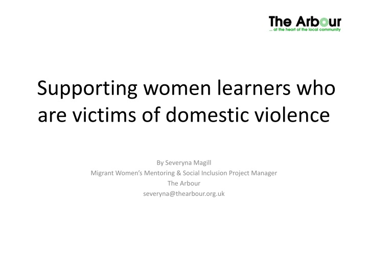supporting women learners who are victims of domestic violence
