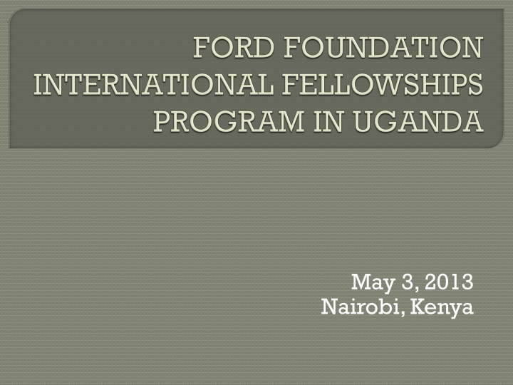 ford foundation international fellowships program in uganda