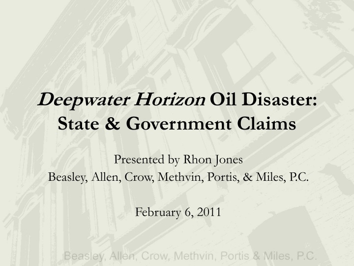 deepwater horizon oil disaster state government