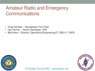 amateur radio and emergency communications