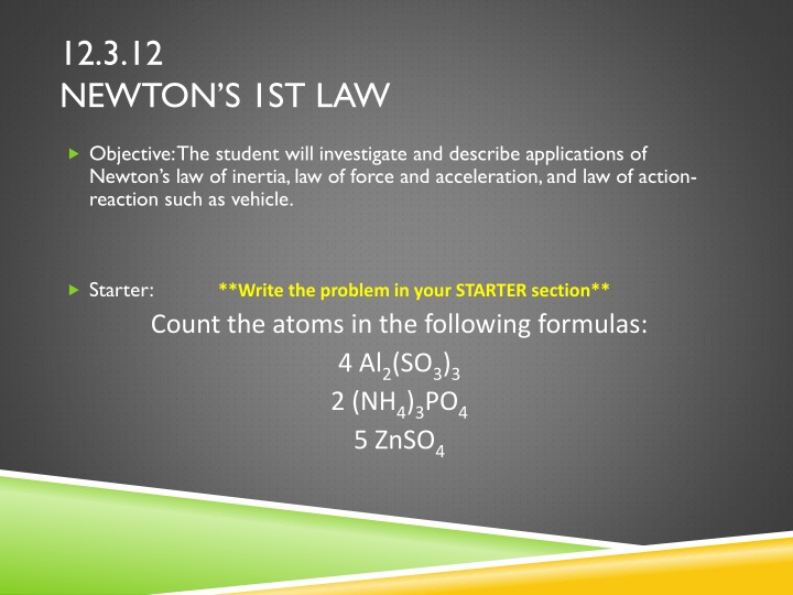 12 3 12 newton s 1st law
