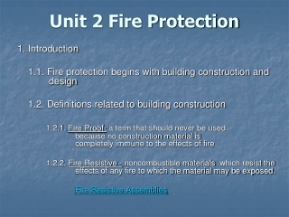 Unit 2 Fire Protection