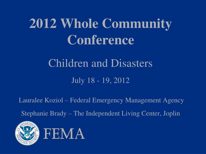 2012 whole community conference children