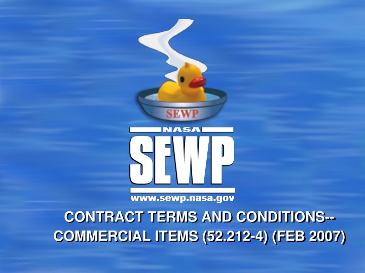 contract terms and conditions commercial items 52 212 4 feb 2007