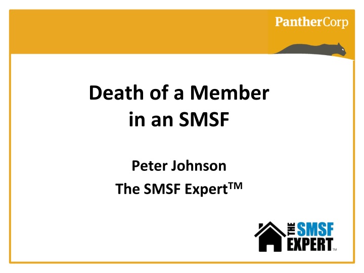 death of a member in an smsf