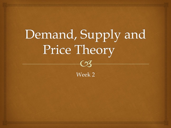 demand supply and price theory