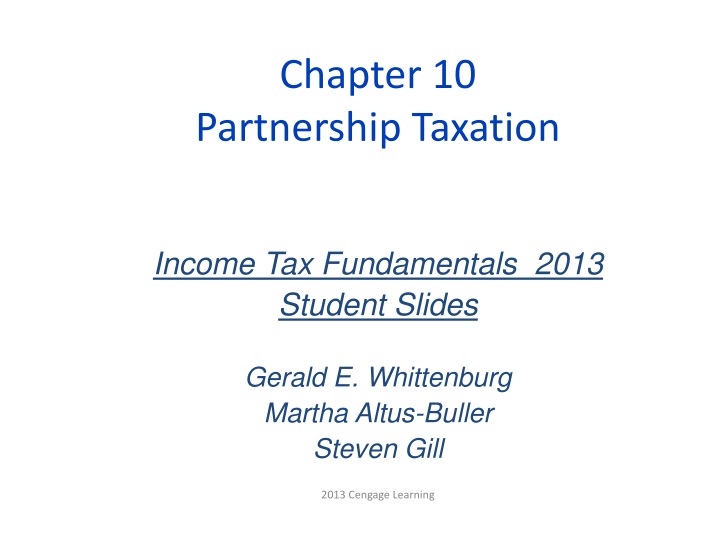 chapter 10 partnership taxation