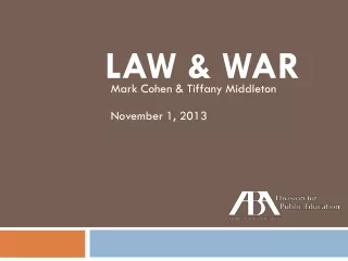 Law &amp; War
