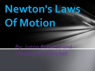 Newton's Laws Of Motion