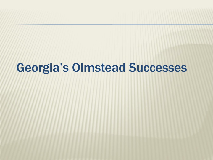 georgia s olmstead successes
