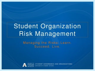 Student Organization Risk Management
