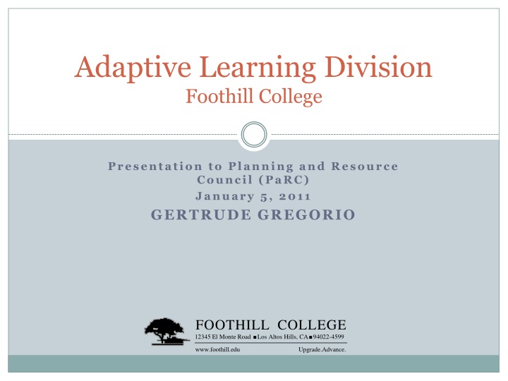 adaptive learning division foothill college