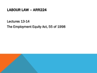 Labour Law – ARR224
